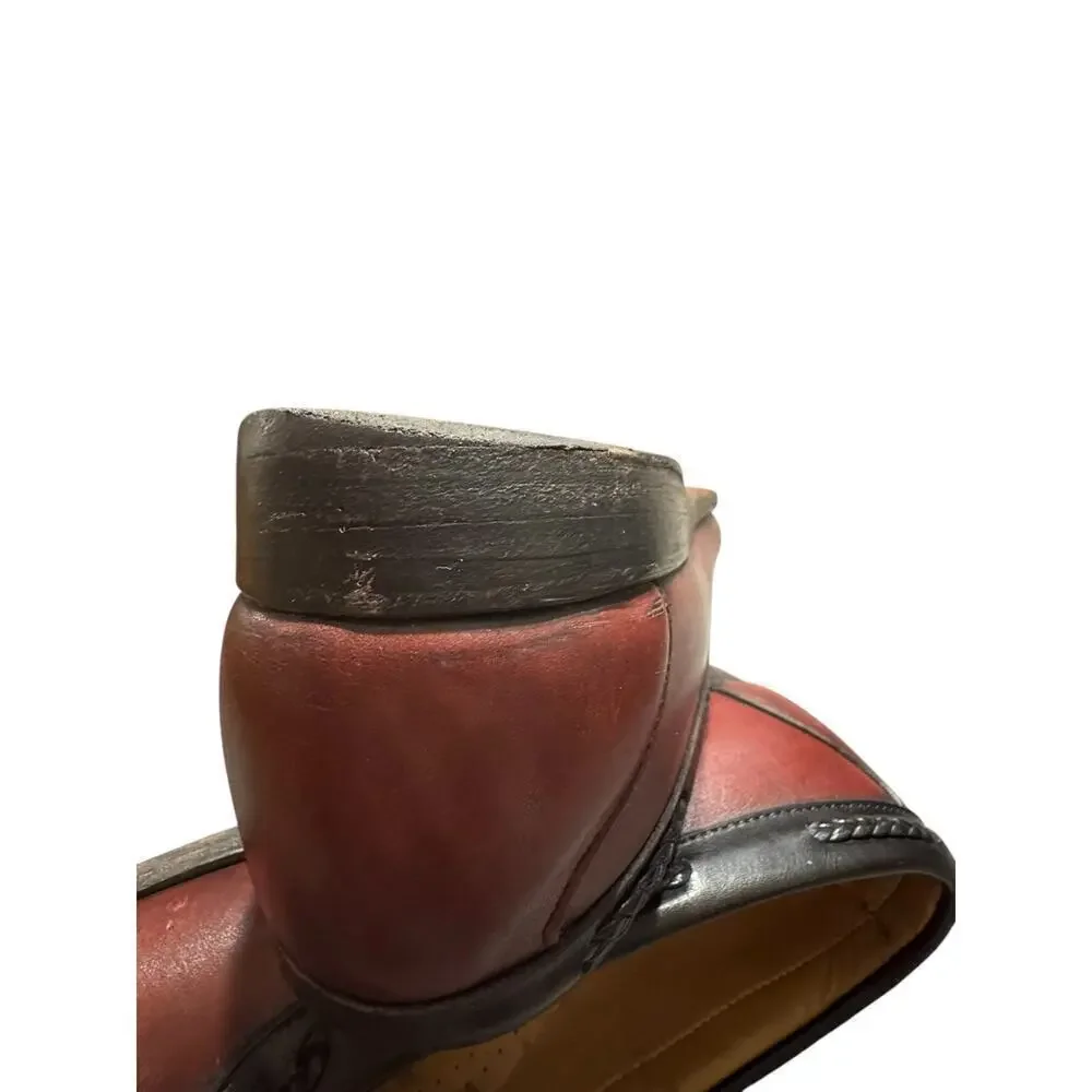 Allen Edmonds “Woodstock” Men Size 11 D Brown Black Note Heel Wear in Photos